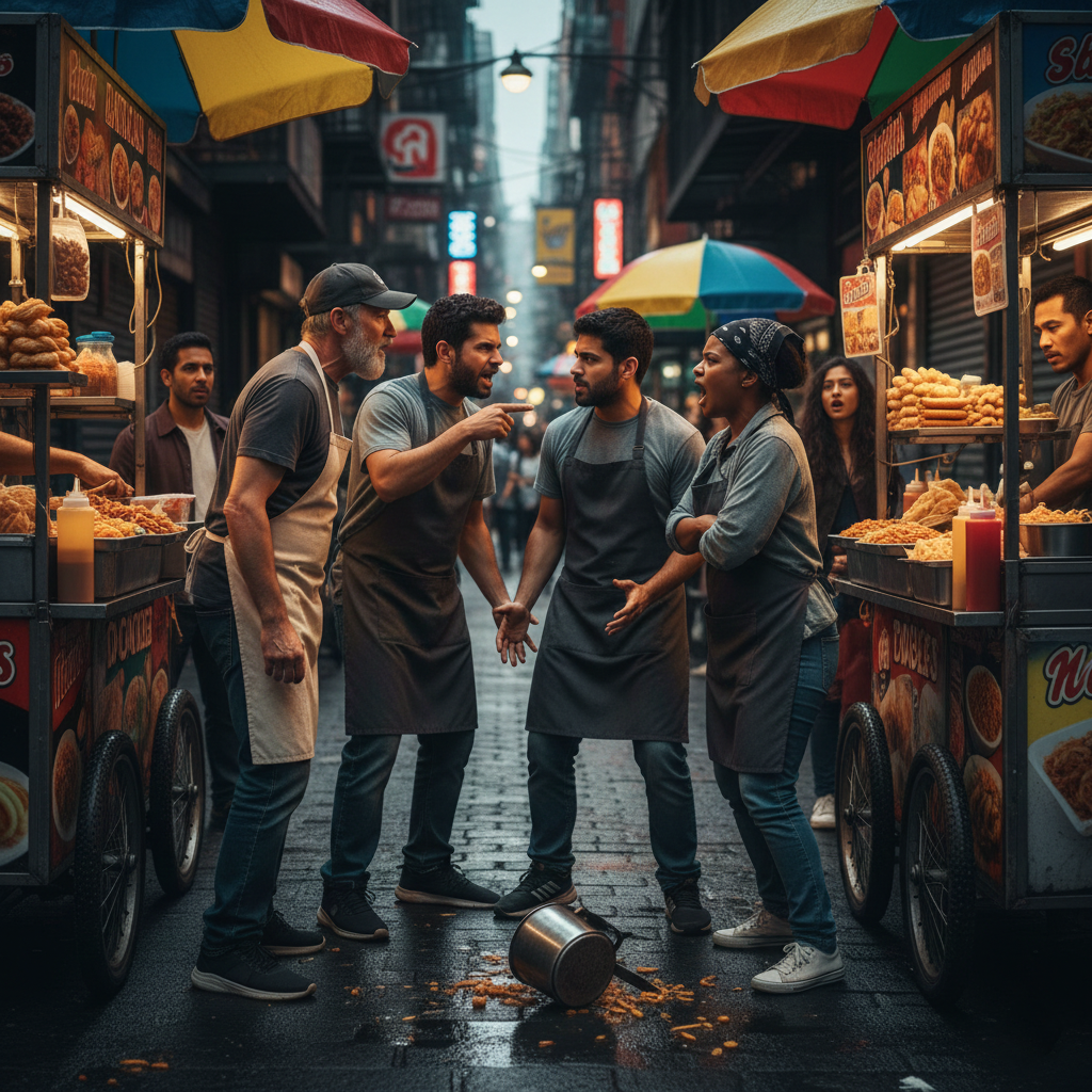 Cutthroat Hot Takes on Hot Dog Vendor Rivalries That Reveal Street Food's Ruthless Side