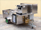 CC102 Commercial Stainless Steel Mobile Coffee Vending Food Cart for Sale