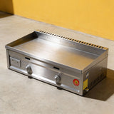 PJ18 Commercial Countertop Propane Flat Top Griddle Teppanyaki with Burners for Food Cart