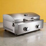 PJ19 Commercial Countertop Propane Food Cart Grill BBQ Oven with Temperature Gauge