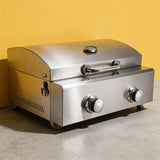 PJ19 Commercial Countertop Propane Food Cart Grill BBQ Oven with Temperature Gauge