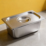 PJ10 304 Food-Grade Stainless Steel Square Food Storage Container with Lid Catering Food Storage Pan