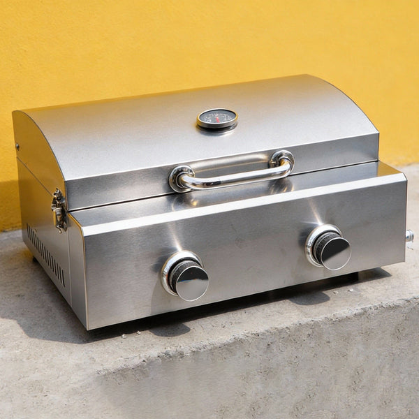 PJ19 Commercial Countertop Propane Food Cart Grill BBQ Oven with Temperature Gauge