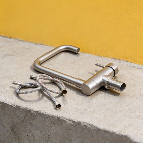 PJ12 Commercial Stainless Steel Food Cart Hot & Cold Water Faucet