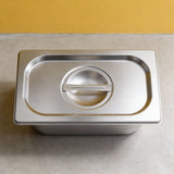 PJ10 304 Food-Grade Stainless Steel Square Food Storage Container with Lid Catering Food Storage Pan