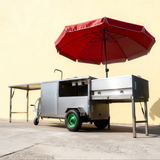 FC100 Street Vending Mobile Telescopic Foldable Food Cart For Sales