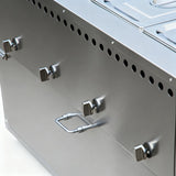 CC101 Commercial Mobile Coffee Cart Stainless Steel Street Food Vending Cart