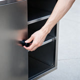 CC101 Commercial Mobile Coffee Cart Stainless Steel Street Food Vending Cart