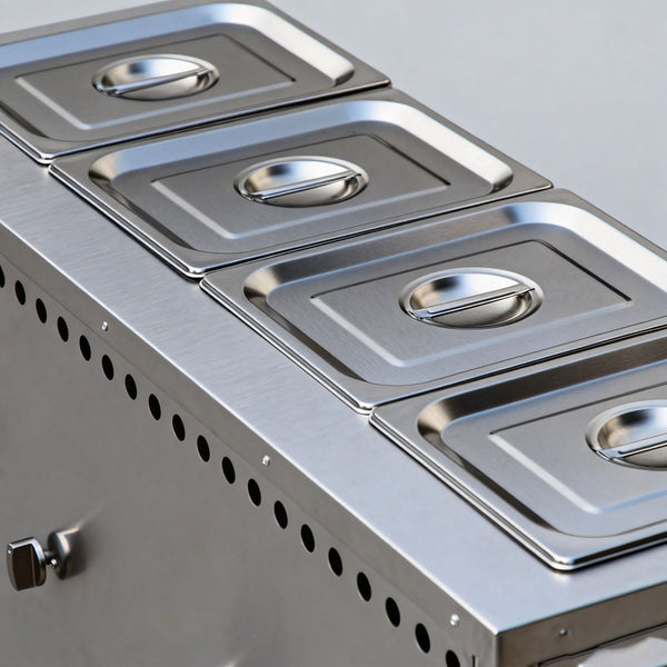 CC101 Commercial Mobile Coffee Cart Stainless Steel Street Food Vending Cart