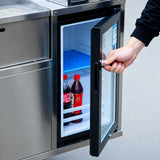 CC101 Commercial Mobile Coffee Cart Stainless Steel Street Food Vending Cart