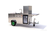FC101 Commercial Street Vending Mobile Stainless Steel Food Cart For Sales