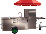 FC101 Commercial Street Vending Mobile Stainless Steel Food Cart For Sales