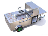 FC101 Commercial Street Vending Mobile Stainless Steel Food Cart For Sales