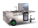 FC101 Commercial Street Vending Mobile Stainless Steel Food Cart For Sales