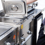 CC102 Commercial Stainless Steel Mobile Coffee Vending Food Cart for Sale