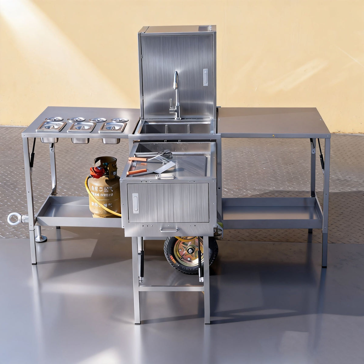 FC97 Food Cart Innovative Professional Street Food Cart Easily Set Up Cuisine Trailer Festival Catering Cart Business