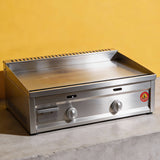 PJ18 Commercial Countertop Propane Flat Top Griddle Teppanyaki with Burners for Food Cart